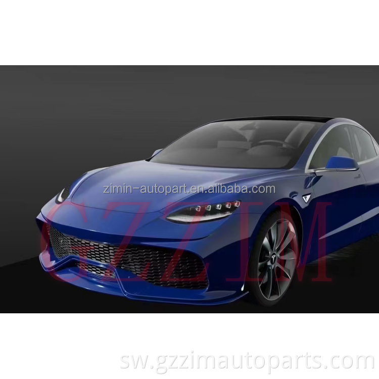 Kitengo cha mwili kwa te-sla sasisha vifaa vya mwili mbele sketi upande wa nyuma sketi za nyuma za uharibifu wa kichwa & taillamp